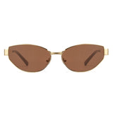 Cyxus Metal Cat Eye Non-Polarized Sunglasses 1327