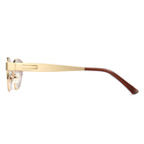 Cyxus Metal Cat Eye Non-Polarized Sunglasses 1327