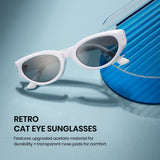 Cat Eye Sunglasses for Women | Lightweight TR90 Frame UV400 Protection Retro Vintage Sun Glasses