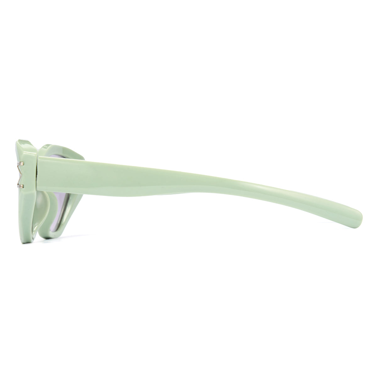 1360 green cat eye sunglasses light grey lenses non-polarized PC frame lightweight daily casual weekend shades