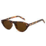 1386 tortoiseshell cat eye sunglasses brown lenses korean retro style non-polarized AC lens driving running fishing