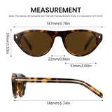 1386 tortoiseshell cat eye sunglasses brown lenses korean retro style non-polarized AC lens driving running fishing