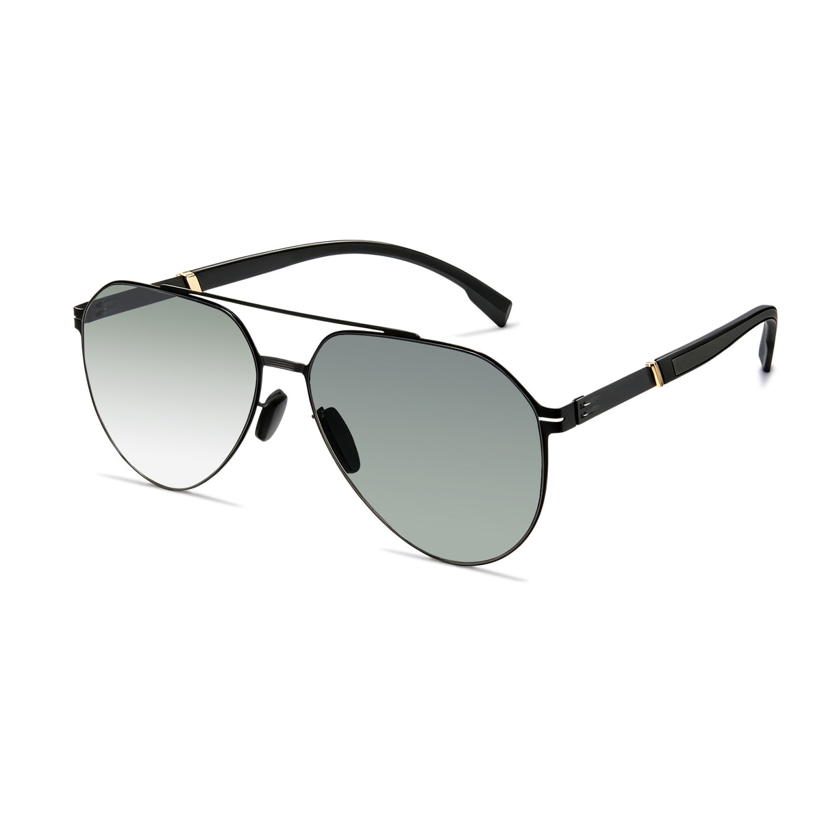 Photochromic Double Bridge Aviator Sunglasses – 1396