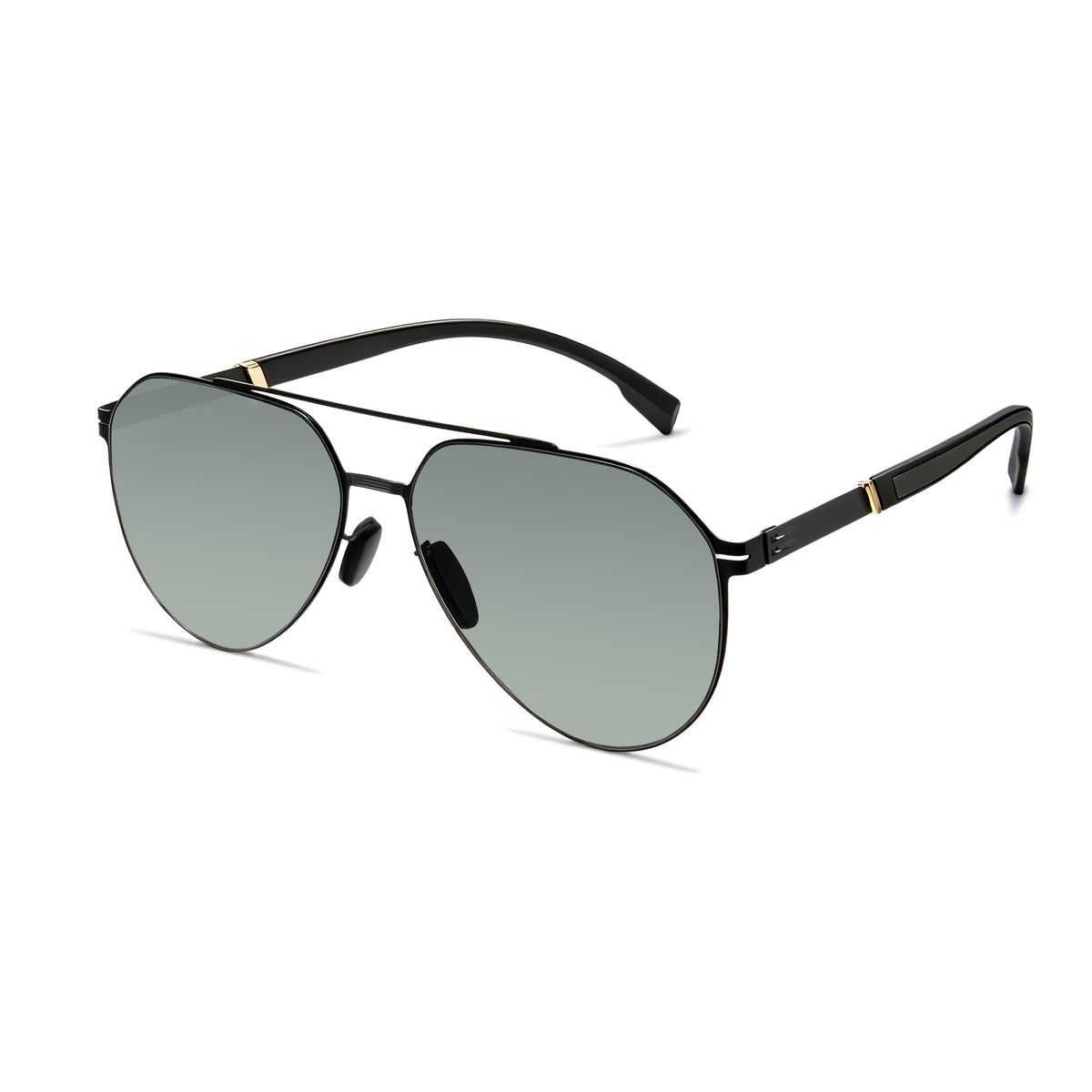 Photochromic Double Bridge Aviator Sunglasses – 1396