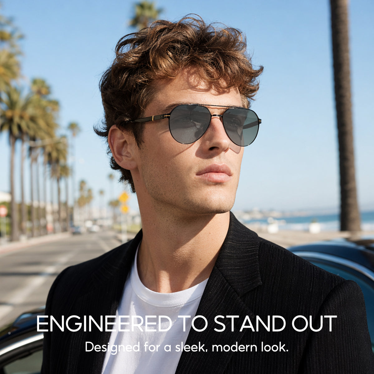 Photochromic Double Bridge Aviator Sunglasses – 1396