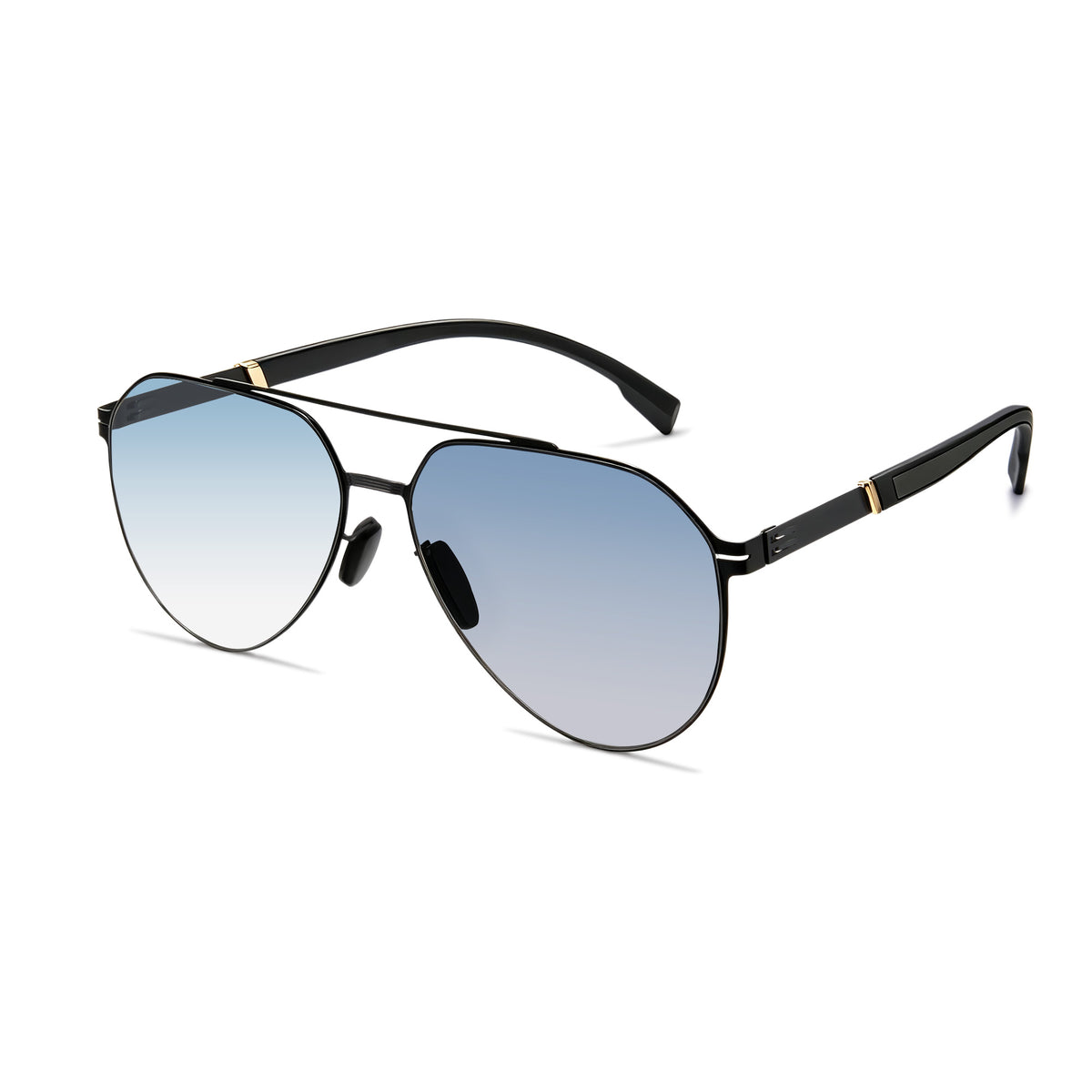 Photochromic Double Bridge Aviator Sunglasses – 1396