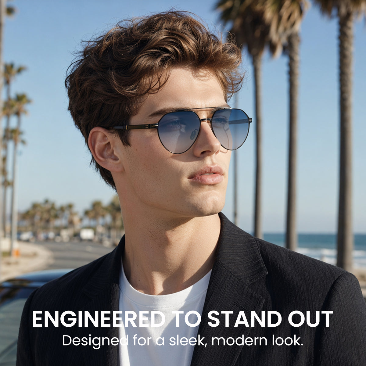 Photochromic Double Bridge Aviator Sunglasses – 1396