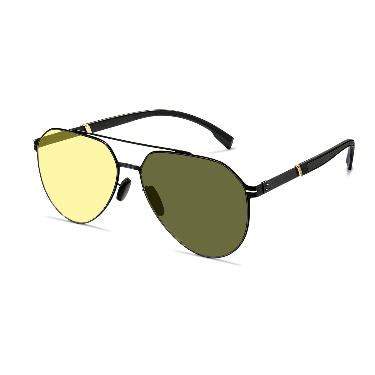 Photochromic Double Bridge Aviator Sunglasses – 1396