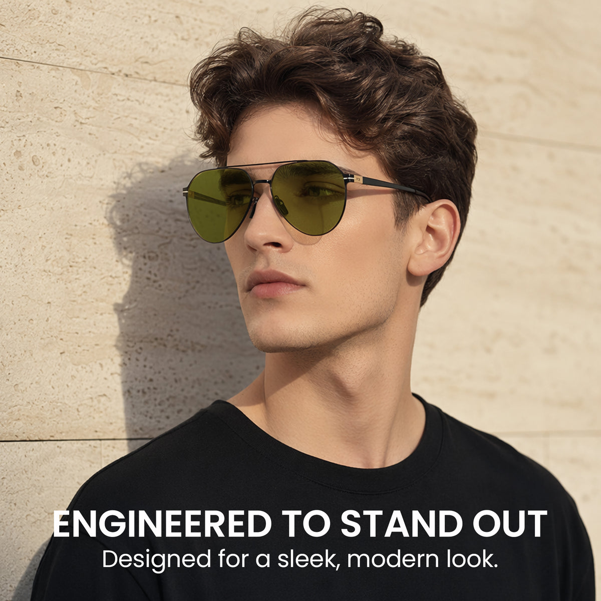 Photochromic Double Bridge Aviator Sunglasses – 1396