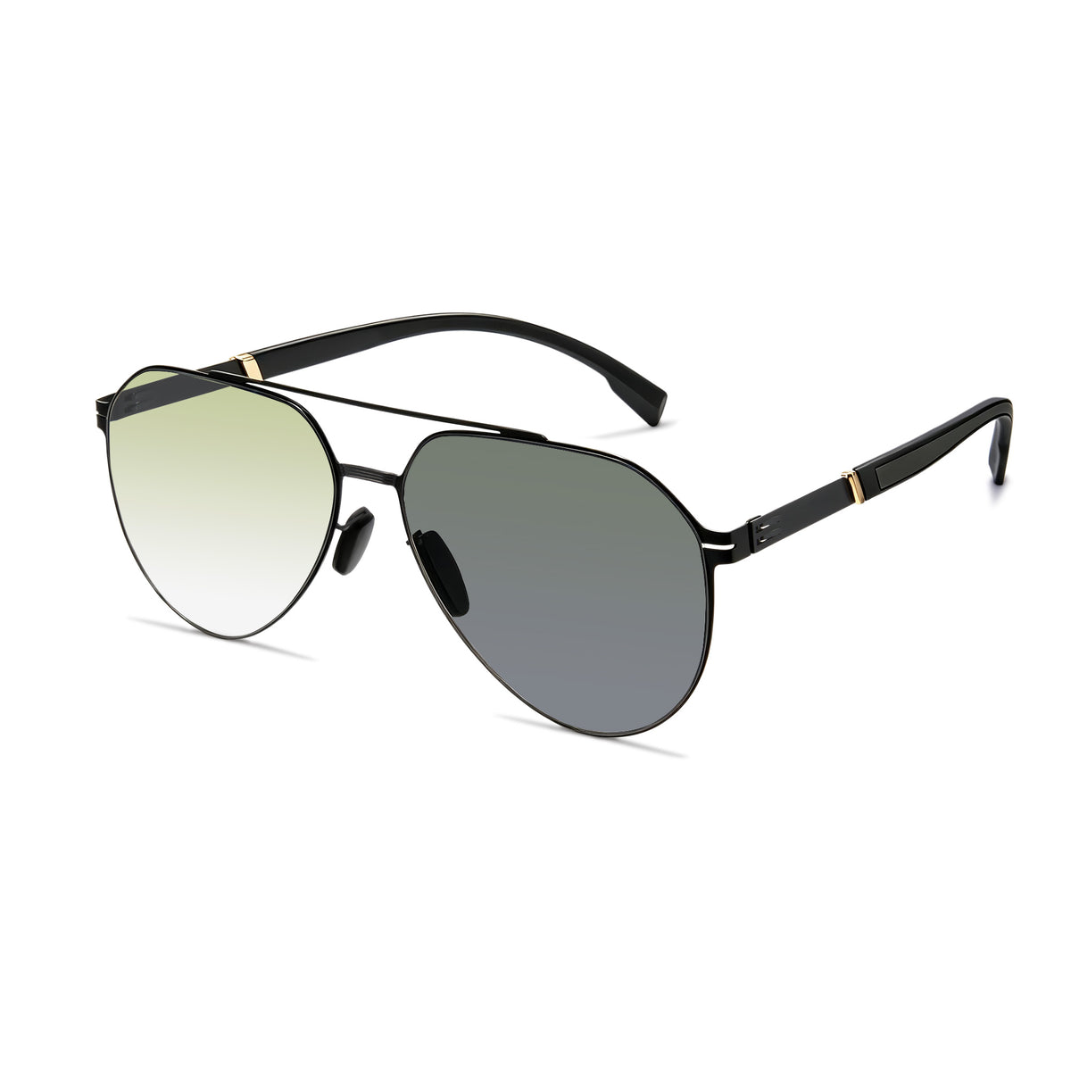 Photochromic Double Bridge Aviator Sunglasses – 1396