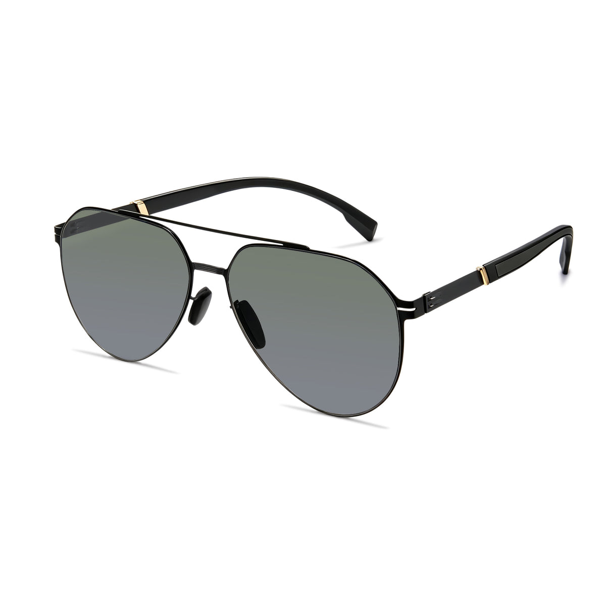 Photochromic Double Bridge Aviator Sunglasses – 1396