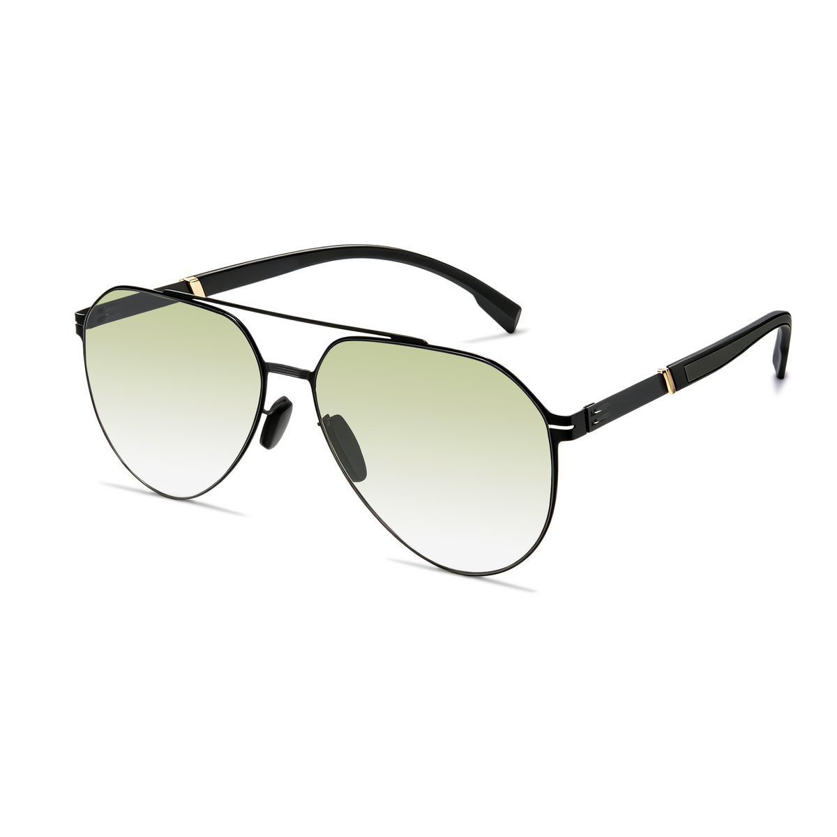 Photochromic Double Bridge Aviator Sunglasses – 1396