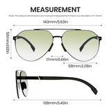 Photochromic Double Bridge Aviator Sunglasses – 1396
