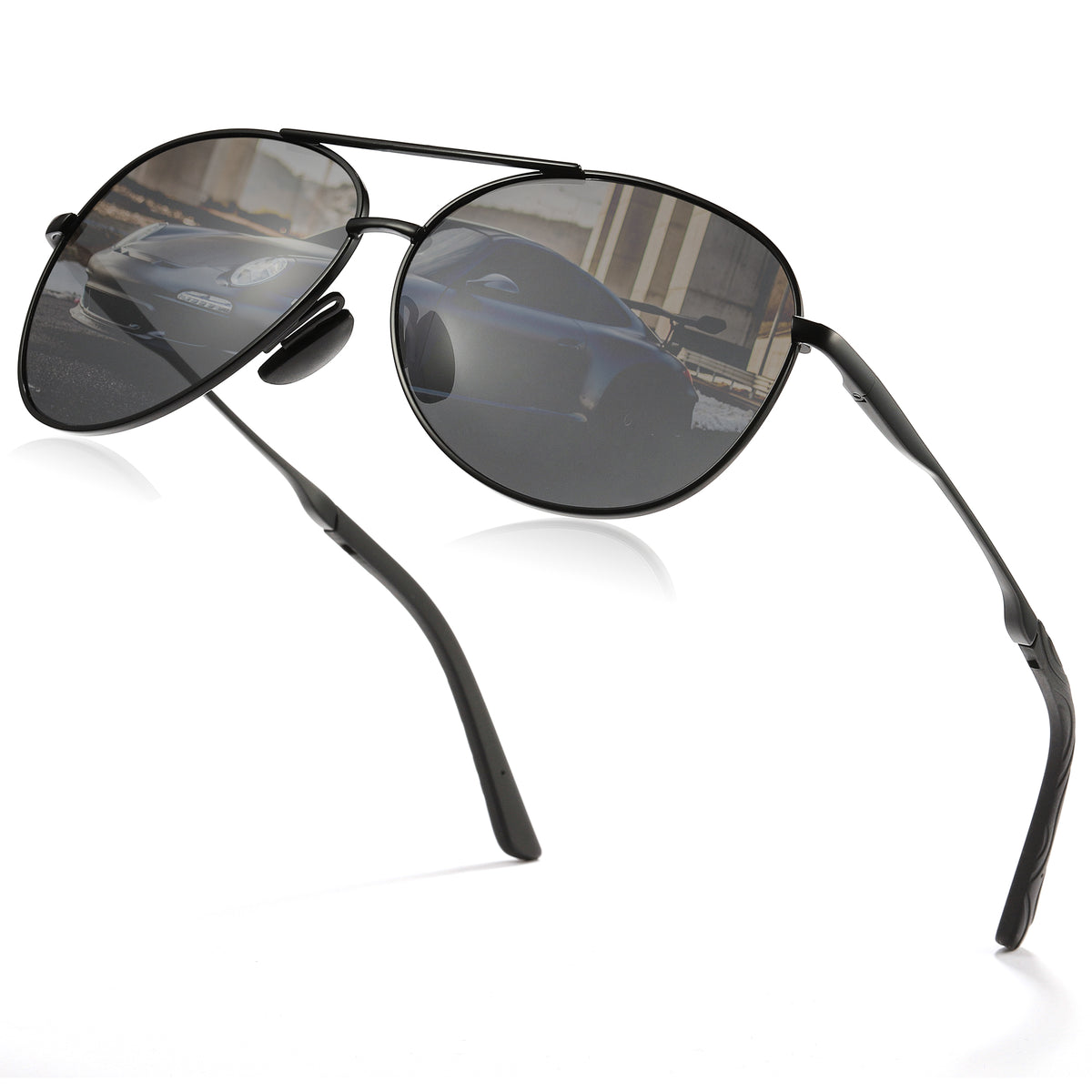 Cyxus Aviator UV400 Protection Spring Hinges Outdoor Polarized Sunglasses 1489