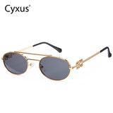Cyxus Oval Trendy Double Bridge Non-Polarized Sunglasses 1324