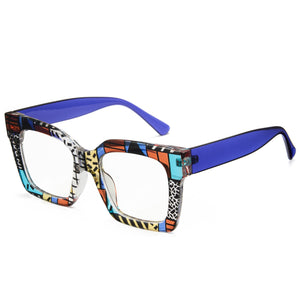 Cyxus Colorful Print Large Frame Hipster Computer Glasses 8308