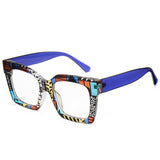 Cyxus Colorful Print Large Frame Hipster Computer Glasses 8308