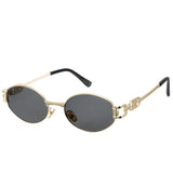Oval Gold Sunglasses - 1362