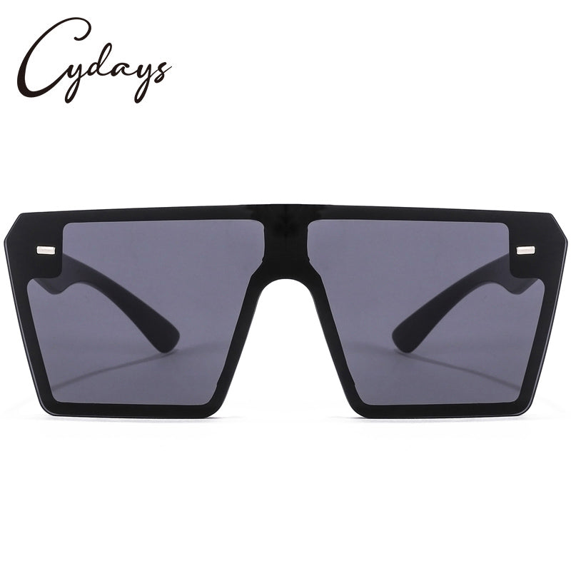 Cydays Square Surdimension Cadre Sunglasses comme cadeau 2024, Cadre surdimensionné à la mode pour les accessoires pour femmes et hommes, non polarisés et durables pour 100% de nuances de protection UV CD1003 Image secondaire du produit