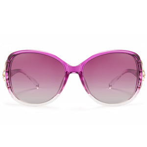 2024 Fashion Gradient Color Polarized Glasses,Purple Lens- Purple Frame 