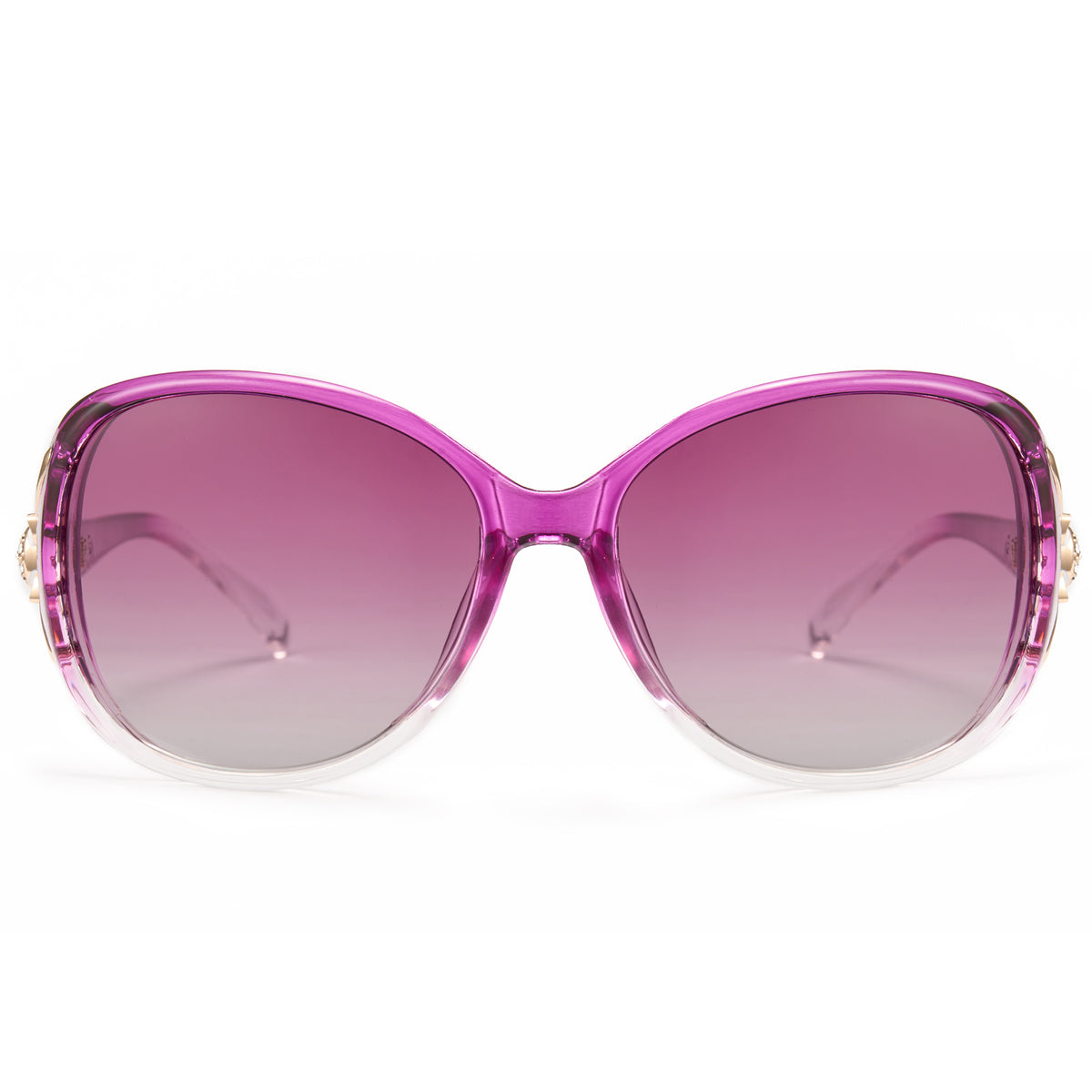 2024 Fashion Gradient Color Polarized Glasses,Purple Lens- Purple Frame 