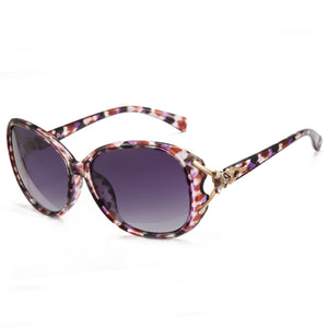 Gray Lens-Purple Floral Frame