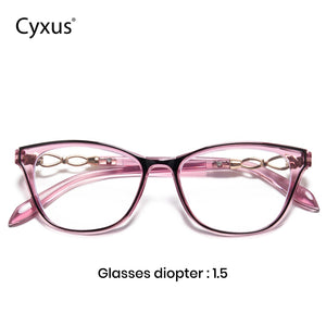 Reading Glasses Blue Light Blocking Presbyopia Cat Eye Computer Readers Men Women 2046 150 Degrees