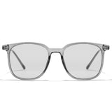 1353 unisex grey large square sunglasses light grey lenses non-polarized PC frame metal temples daily casual commuting