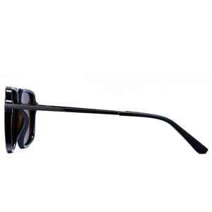 P1348 polarized double bridge sunglasses grey brown lenses korean minimalist style running fishing driving unisex