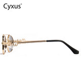 Cyxus Oval Trendy Double Bridge Non-Polarized Sunglasses 1324