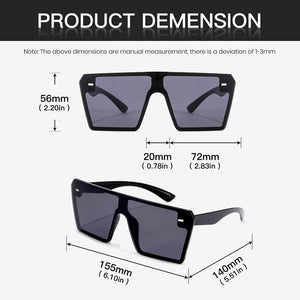 Cydays Square Square Experize Sunglasses كهدية 2024 ، إطارًا كبيرًا عصريًا للنساء والرجال ، غير مستقطب ودائم لظلال الحماية للأشعة فوق البنفسجية بنسبة 100 ٪ CD1003
