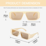 Cydays Trendy Square and Rectangle Sunglasses Cool Women UV 400 Protection Shades Designer Style