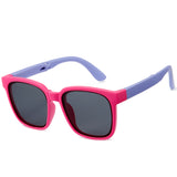 Red glasses frame and purple temples