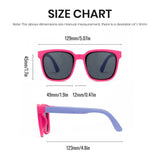 Colorful children's foldable TPEE lens TAC frame polarized sunglasses size