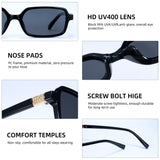 Black sunglasses with features highlighted on a white background