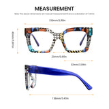 Cyxus Colorful Print Large Frame Hipster Computer Glasses 8308
