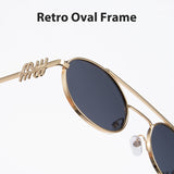 Cyxus Oval Trendy Double Bridge Non-Polarized Sunglasses 1324