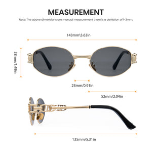 Oval Gold Sunglasses - 1362