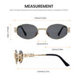 Oval Gold Sunglasses - 1362
