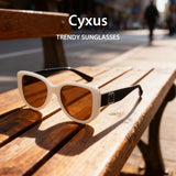 1342 womens oversized square beige sunglasses brown lenses korean minimalist style non-polarized AC lens