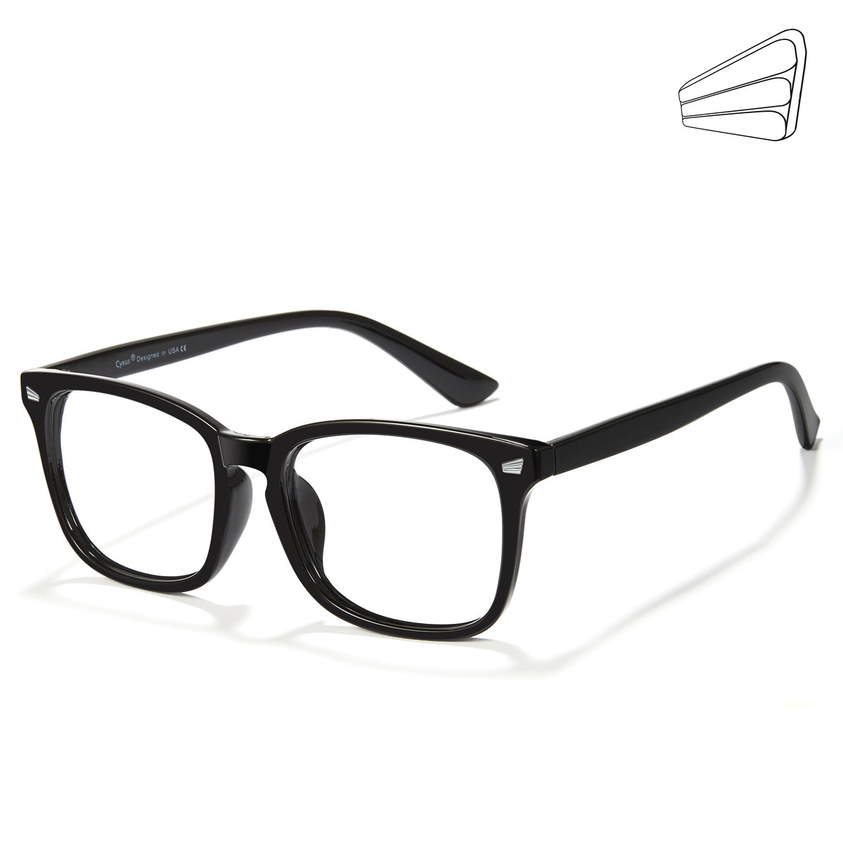 CYXUS Blue-Light Blocking Computer Phones Optical glasses Fashion Anti Eyestrain UV Glasses for Women Men 8082 Main image