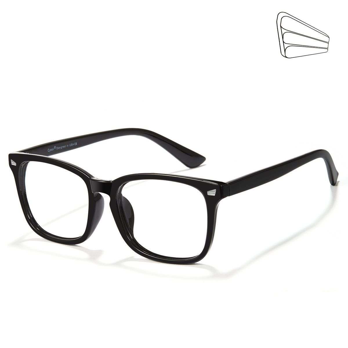 CYXUS Blue Light Blocking Computer Optical glasses Fashion Anti Eyestrain UV Glasses for Women Men 8082 Main image