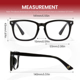 Cyxus 25 Snake Year Limited Edition Square Anti-Blue Light Glasses PC Material Bright Black Frame New Year Gift for Relatives and Friends Unisex - 8082-S