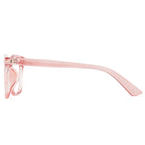 Pink glasses temple