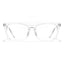 Clear rectangle blue light glasses, white lens, lightweight PC frame, minimalist computer eyewear