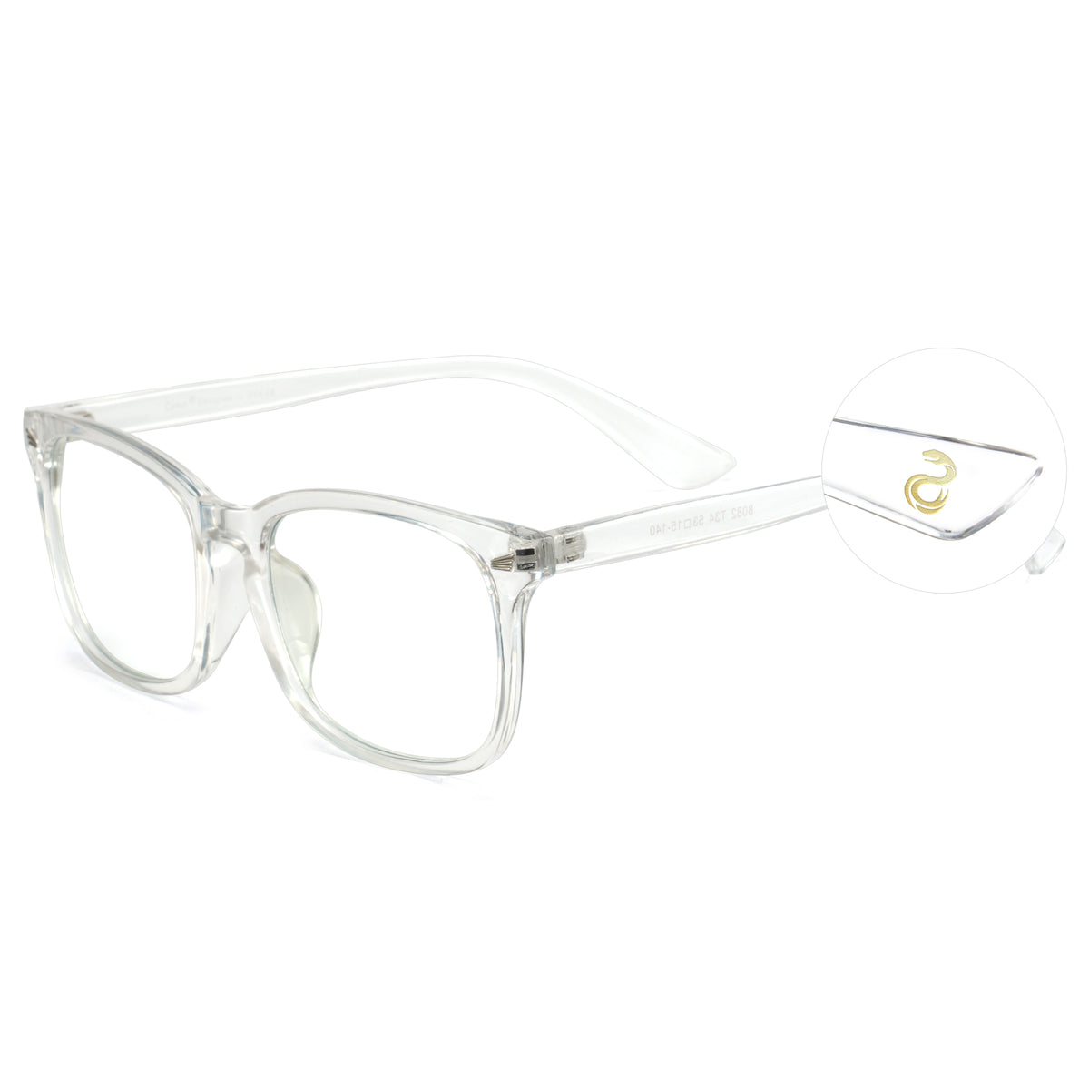 Cyxus 25 Snake Year Limited Edition Square Anti-Blue Glasses PC Material Pritic Bright Black Frame Gew New Year Gain