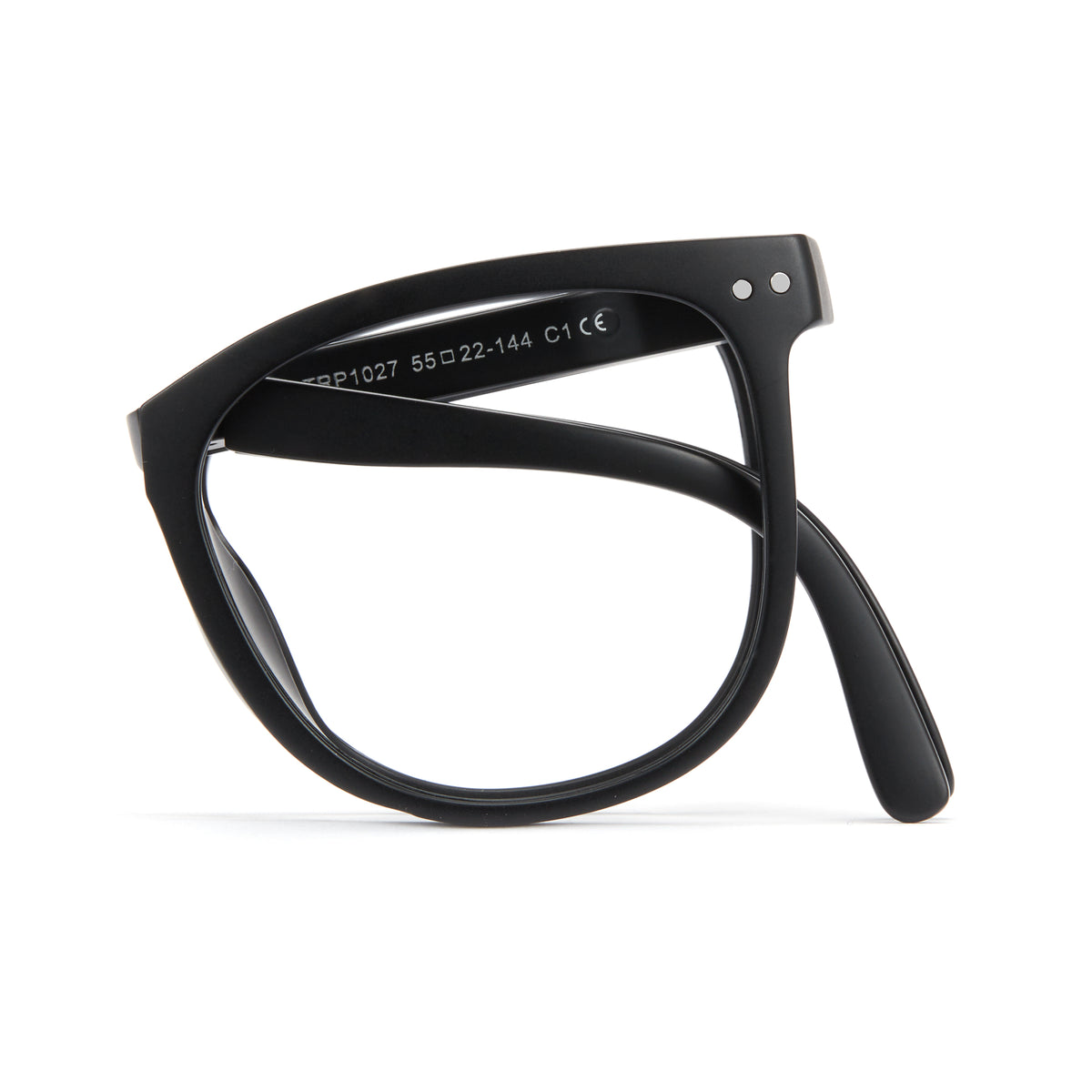 Folding anti-blue light TR 90 black glasses
