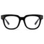 Black Vintage Square Thick Frame Thick Temple Blue Light Glasses