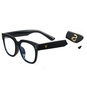 Cyxus 25 Snake Year Limited Edition Square Anti-Plue Glase Glases PC Material Resinens Lruces Frame Black Frame New Year Homes for Moission and Friends Insisex