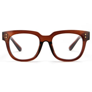 Vintage Square Thick Frame Thick Temple Blue Light Glasses